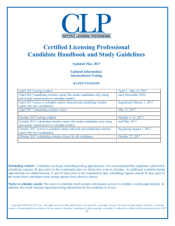 Certified Licensing Professional Candidate