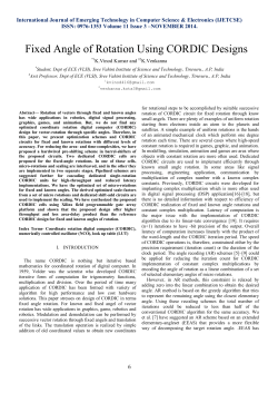 Fixed Angle of Rotation Using CORDIC Designs