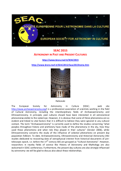 SEAC 2015 - European Society for Astronomy in Culture