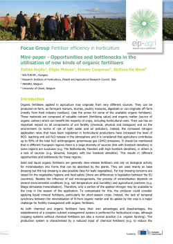 Opportunities and bottlenecks in the utilisation of new kinds of