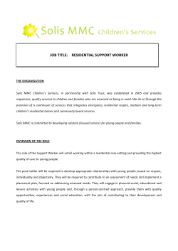 job title: residential support worker