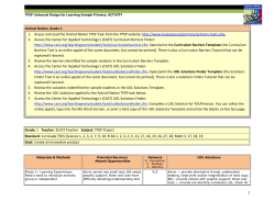 TPSP Universal Design for Learning Sample Primary