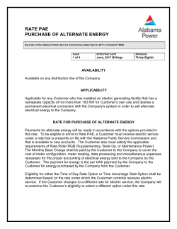 rate pae purchase of alternate energy