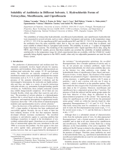 Solubility of Antibiotics in Different Solvents. 1. Hydrochloride Forms