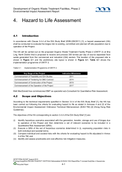 4. Hazard to Life Assessment - Environmental Protection Department