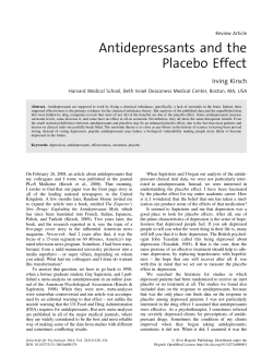 Antidepressants and the Placebo Effect