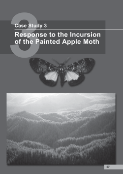 3: Response to the Incursion of the Painted Apple Moth