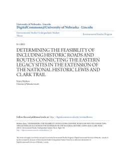 determining the feasibility of including historic roads and routes