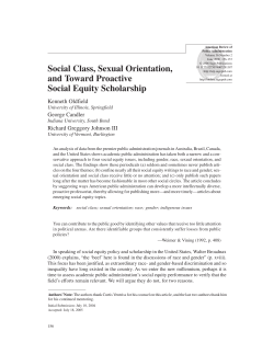 Social class, sexual orientation, and toward proactive social equity
