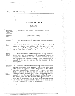 Ch. 25. No. 8.] CHAPTER 25. No. 8. POUNDS. 1. This