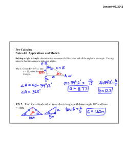 Pre-Calculus Notes 4.8 Applications and Models EX 2: Find the