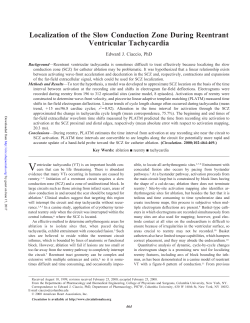 Localization of the Slow Conduction Zone During