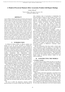 A Model of Perceived Musical Affect Accurately Predicts Self