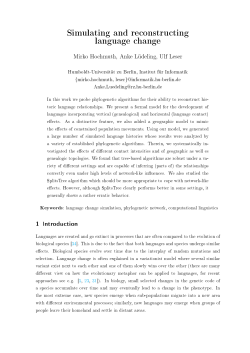 Simulating and reconstructing language change