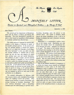 The seventh and last department of Metaphysics