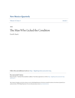 The Man Who Licked the Condition
