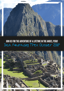 Inca Fundraising Trek October 2018