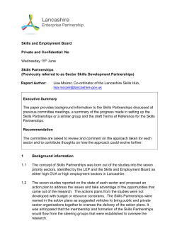Skills and Employment Board Private and Confidential: No