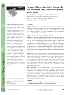 Patterns of beta diversity in Europe: the role of climate, land cover
