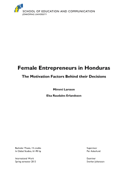 Female Entrepreneurs in Honduras