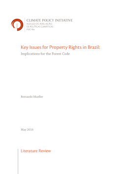 Key Issues for Property Rights in Brazil: Como DETER o