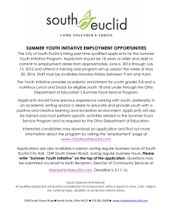 summer youth initiative employment opportunities