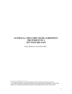 australia, china free trade agreement