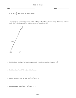 Math II Review - Duplin County Schools