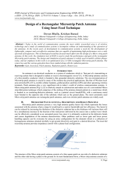 Design of a Rectangular Microstrip Patch Antenna Using Inset Feed