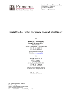Social Media: What Corporate Counsel Must Know