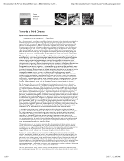 Towards a Third Cinema by Fernando Solanas and