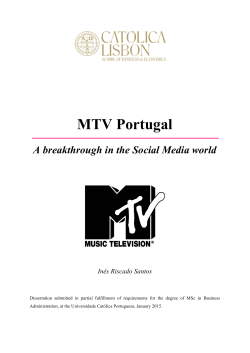 MTV Portugal - Universidade Cat&oacute;lica Portuguesa