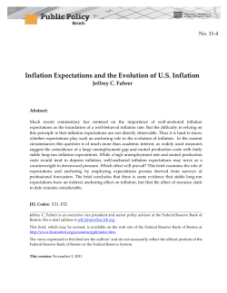 Inflation Expectations and the Evolution of US