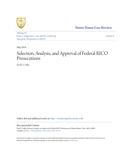 Selection, Analysis, and Approval of Federal
