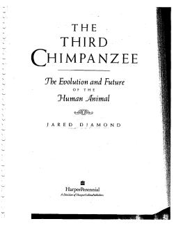 The Third Chimpanzee CH 2 by J. Diamond