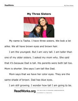 My Three Sisters - Covington Independent Public Schools