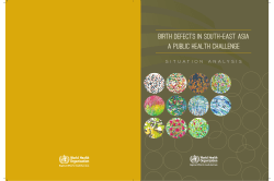 Birth Defects In South-east Asia A Public Health Challenge Birth