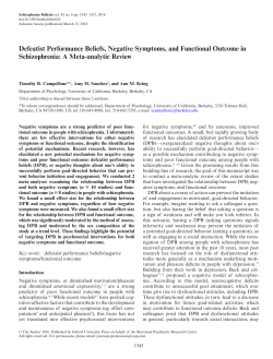 Defeatist Performance Beliefs, Negative