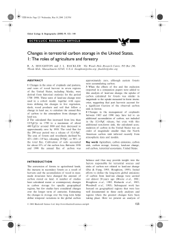 Changes in terrestrial carbon storage in the United States. 1