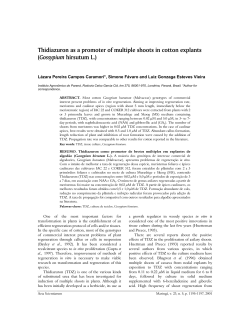 Thidiazuron as a promoter of multiple shoots in cotton explants