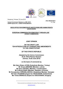 JOINT OPINION ON THE DRAFT LAW &ldquo;ON