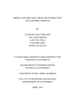 middle-income trap: from the perspective of economic growth by