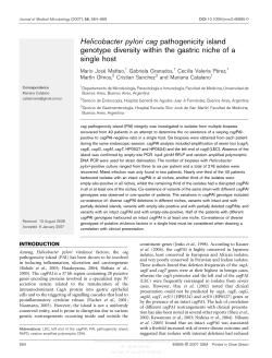 Helicobacter pylori cag pathogenicity island genotype diversity