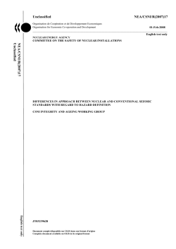 NEA/CSNI/R(2007)17