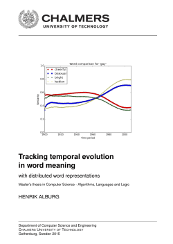 Tracking temporal evolution in word meaning
