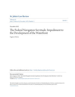 The Federal Navigation Servitude