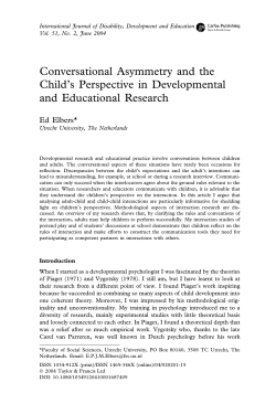 Conversational Asymmetry and the Child`s Perspective in
