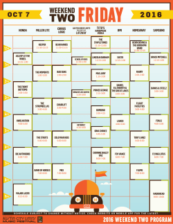 2016 weekend two program