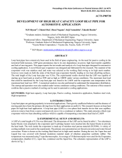 development of high heat capacity loop heat pipe for automotive