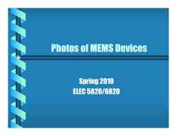 Photos of MEMS Devices